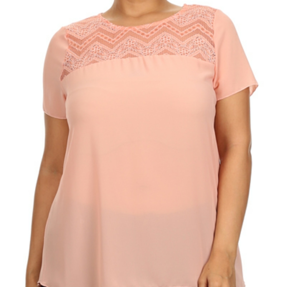 Peach Sheer Top